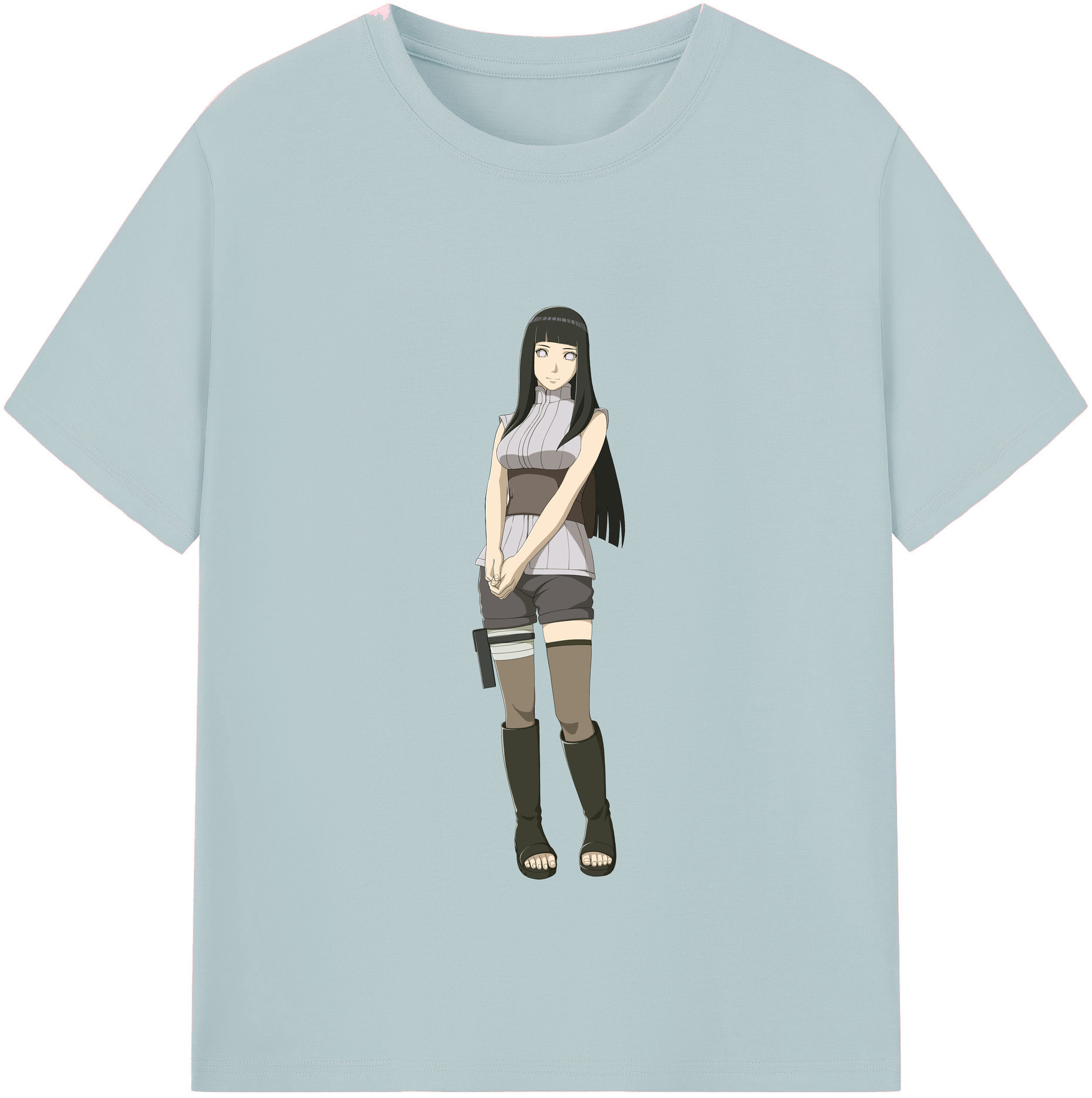 （画像用） NARUTO -ナルト- 日向ヒナタ Hyūga Hinata 綿100％半袖Tシャツ（フロントプリント）